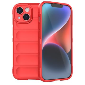 Zachte gripvormige cover voor iPhone 15 - Rood