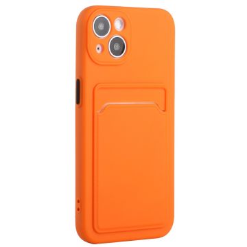 Hoesje voor kaarthouder voor iPhone 15 - Oranje