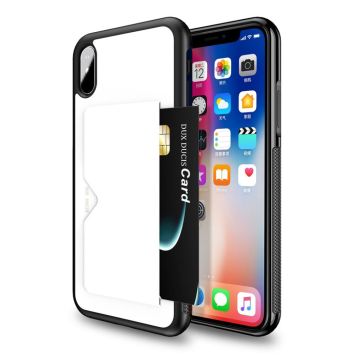 DUX DUCIS iPhone Xs Max pocard series hybrid Leer Hoesje - Wit