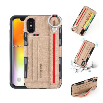 SHOUHUSHEN iPhone Xs Max shockproof hybrid Hoesje - Khaki