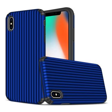 iPhone Xs Max suitcase shape hybrid Hoesje - Blauw