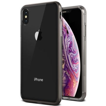 VRS Design iPhone XS Max Crystal Bumper -Metaal Zwart