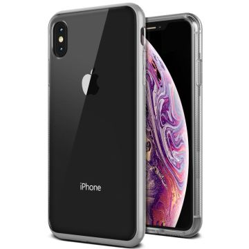 VRS Design iPhone XS Max Kristallen Bumper - Staal Zilver