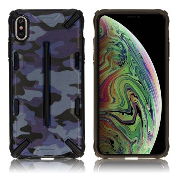 Ringke DUAL X voor iPhone XS Max - Camo Blauw