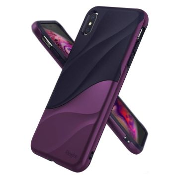 Ringke WAVE voor iPhone XS Max - Paars Metallic