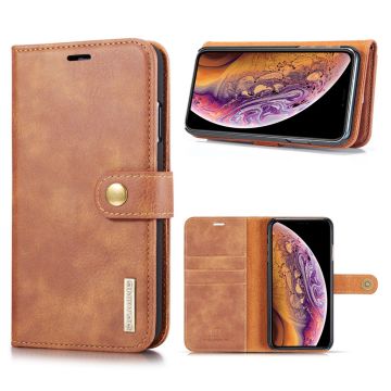 DG.MING iPhone Xs Max 2-in-1 portemonnee Hoesje - Bruin