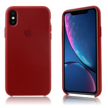 iPhone XS silky solid silicone Hoesje - Rood