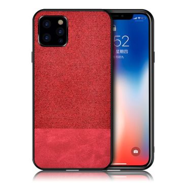 Berlin iPhone 11 Pro Max Hoesje - Rood / Doek+Pu Stijl