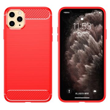 Carbon Flex iPhone 11 Pro Max Hoesje - Rood