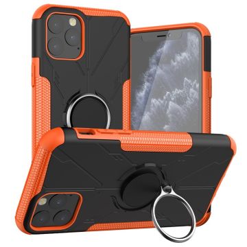 Kickstandaard hoes met magnetisch vel voor iPhone 11 Pro Max - Oranje