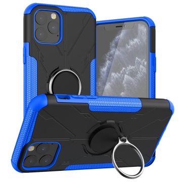 Kickstandaard hoes met magnetisch vel voor iPhone 11 Pro Max - Blauw