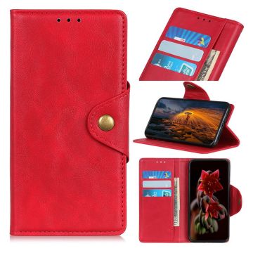 Alpha iPhone 11 Pro Max leren flip Hoesje - Rood