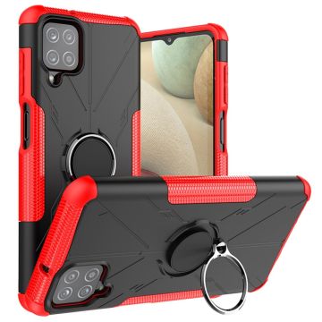 Kickstandaard hoes met magnetisch vel voor Samsung Galaxy A12 5G - Rood