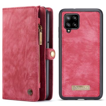 CaseMe Samsung Galaxy A12 5G portemonnee hoesje met rits - Rood