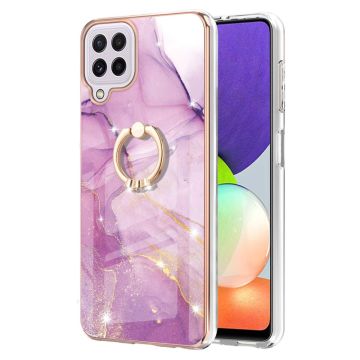 Marble design Samsung Galaxy A22 4G / Samsung Galaxy M32 Hoesje - Roze Marmer Nevel