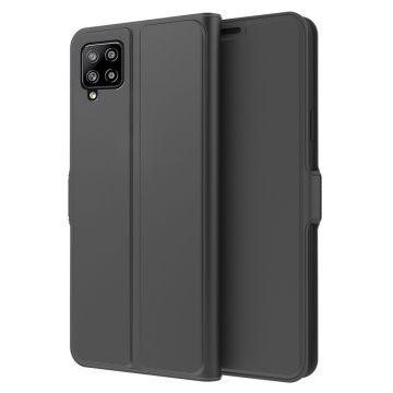 Zachte en dunne premium PU leren case voor Samsung Galaxy A22 4G - Zwart