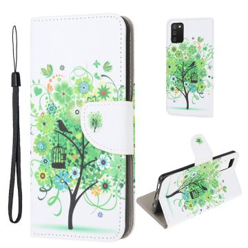 Wonderland Samsung Galaxy A03s flip Hoesje - Groene Boom