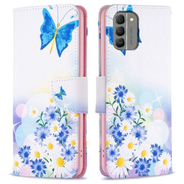 Wonderland Nokia G310 flip Hoesje - Vlinder En Bloemen