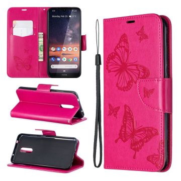 Butterfly Nokia 3.2 leren Hoesje - Rose