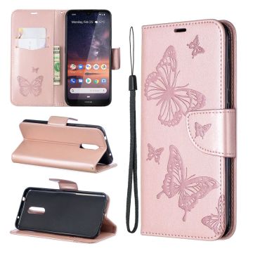 Butterfly Nokia 3.2 leren Hoesje - Rose Goud