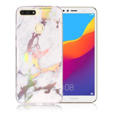 Marble design Huawei Honor 7A Hoesje - Grijs