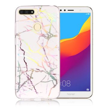 Marble design Huawei Honor 7A Hoesje - Wit