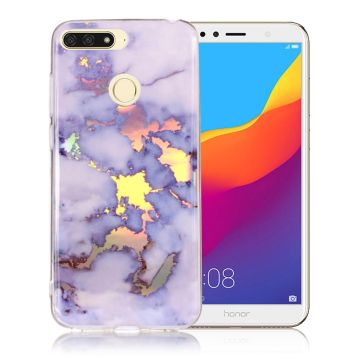 Marble design Huawei Honor 7A Hoesje - Blauw