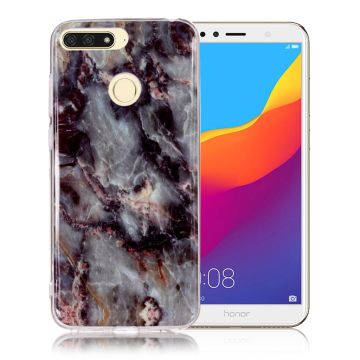 Marble design Huawei Honor 7A Hoesje - Blauw / Zwart