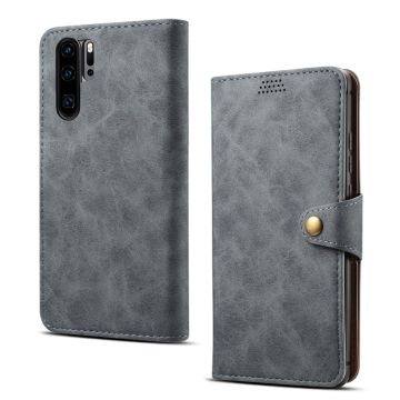 Huawei P30 Pro leren hoes - Grijs