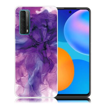 Marble design Huawei Y7A / Huawei P Smart 2021 Hoesje - Dromerige Paarse Knikker