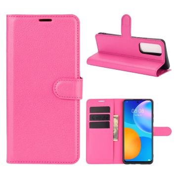 Classic Huawei Y7A / Huawei P Smart 2021 leren flip Hoesje - Rose