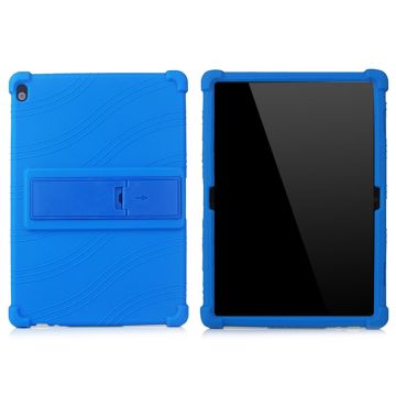 Silicone Slide-out Kickstand Design Hoesje voor Lenovo Tab M10 - Blauw