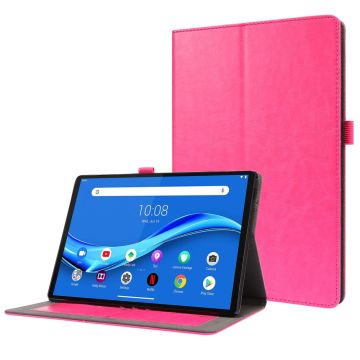 Opvouwbare hoes met Lichi-textuur voor Lenovo Tab M10 - Roze