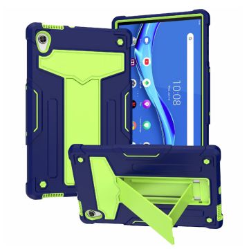 Lenovo Tab M10 HD Gen 2 T-shaped Kickstabd + Silicone Hoesje - Marineblauw / Olive Green