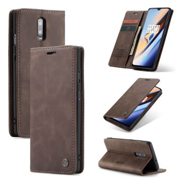 CaseMe OnePlus 7 vintage Hoesje - Koffie