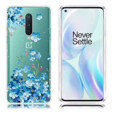 Deco OnePlus 8 telefoonhoesje - Blauwe Bloem