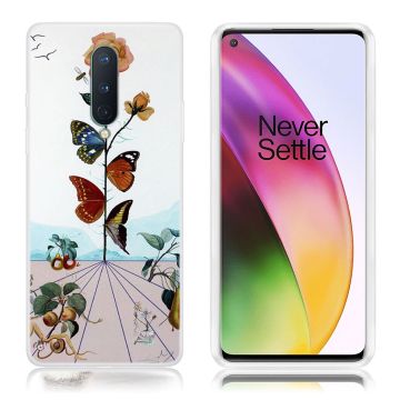 Deco OnePlus 8 telefoonhoesje - Bloem En Vlinders