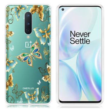 Deco OnePlus 8 telefoonhoesje - Metalen Vlinders