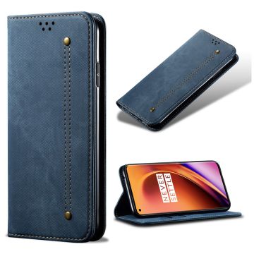 Jeans OnePlus 8 flip Hoesje - Blauw