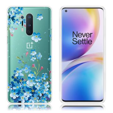 Deco OnePlus 8 Pro telefoonhoesje - Blauwe Bloem