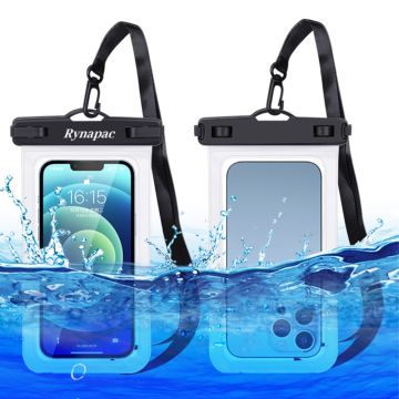 Universele waterdichte IPX8 duikhoesje voor 6-inch telefoon met koord - Wit