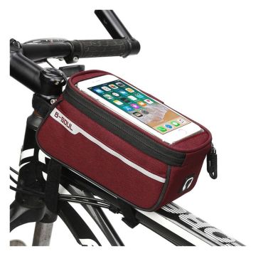 Universele waterdichte fietshoudertas voor 6-inch smartphone - Rood