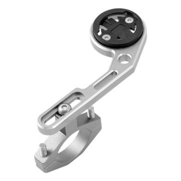 Universele aluminiumlegering fietsstuur GPS houder - Titanium+Zilver