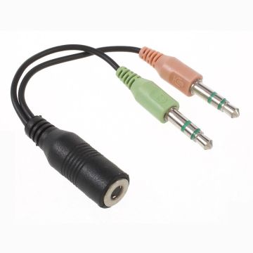 Universal 3.5mm Male naar Female audio Y splitter Kabel adapter
