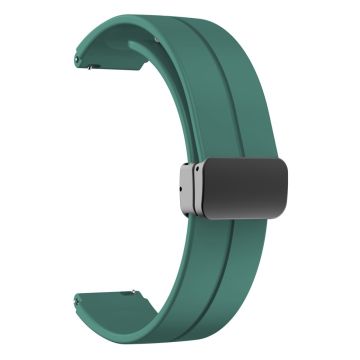 16 mm siliconenn band met zwarte gesp voor Keep / Huawei / Timex horloge - Pine Needle Green