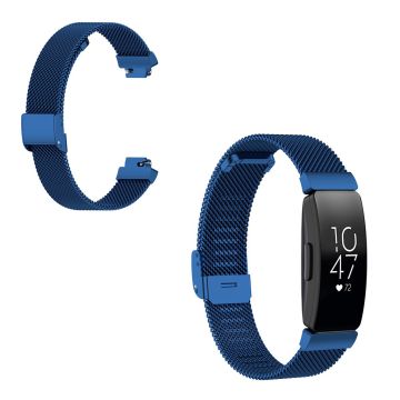 Fitbit Inspire / Inspire HR / Ace 2 roestvrij stalen horloge band - Dark Blue / Large