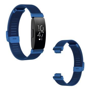 Fitbit Inspire / Inspire HR / Ace 2 roestvrij stalen horloge band - Dark Blue / Small