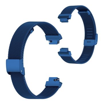 Fitbit Ace 2 / Inspire HR milanese roestvrijstalen horlogeband - Donkerblauw / Maat: L