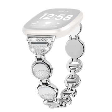 Strass sierband Fitbit Sense / Versa 3 - Zilver