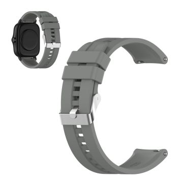 20 mm siliconenn horlogeband voor Amazfit GTS apparaten - Grijs